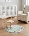 Wonder Tykes Collection Area Rug -  Splash Round Multi  lifestyle 57