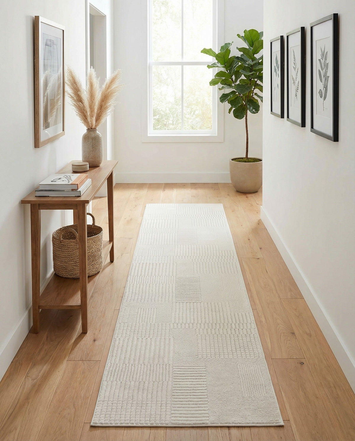 Haven Tapestry Collection Area Rug -  EnchantedGrove Runner Ivory White  lifestyle 20