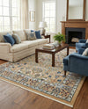 Persian Elegance Collection Area Rug -  Kerman (Beige) Rectangle Beige  lifestyle 15