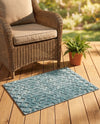 Garden Lattice Charm Collection Area Rug -  Pergola (Aqua) Rectangle Aqua  lifestyle 18
