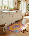 Cozy Mat Collection Area Rug -  Elysium Rectangle Sunburst Yellow and Pink  lifestyle 4