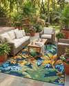 Seaside Blooms Collection Area Rug -  Grove Rectangle Multi  lifestyle 10