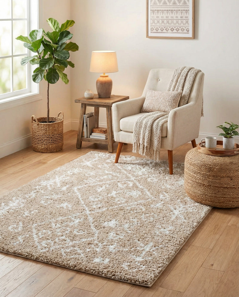 Casablanca Comfort Collection Area Rug - Sahara Rectangle Taupe  lifestyle 20