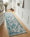 Riviera Elegance Collection Area Rug -  Menton (Turquoise) Runner Turquoise  lifestyle 67