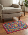 Caribbean Cove Collection Area Rug -  Canouan Rectangle Pink Blue  lifestyle 10
