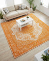 Dover Terrace Collection Area Rug - Marina (Orange) Square Orange  lifestyle 75