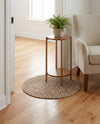 Highland Woven Jute Collection Area Rug - Glenmore (Light Brown) Round Light Brown  lifestyle 42
