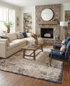 Coastal Manor Collection Area Rug -  Tidewater Rectangle Cream  lifestyle 14