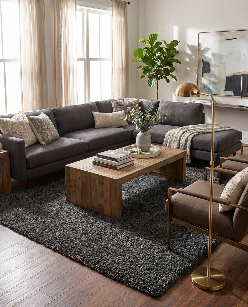 Alpine Plush Collection Area Rug -  Cortina (Peppercorn) Rectangle Peppercorn  lifestyle 12