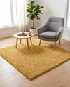 Alpine Plush Collection Area Rug -  Cortina (Sun Yellow) Square Sun Yellow  lifestyle 75