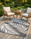 Seaside Blooms Collection Area Rug - Verdure (Charcoal) Rectangle Charcoal  lifestyle 18
