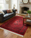 Samarkand Elegance Collection Area Rug -  Zarafshan Rectangle Red  lifestyle 11