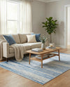 Zagros Shades Collection Area Rug -  Sepidan Rectangle Blue Ivory  lifestyle 12