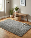 Plush Oasis Collection Area Rug - Serenity (Cloud Gray) Rectangle Cloud Gray  lifestyle 10