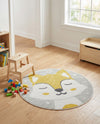 Wonder Tykes Collection Area Rug -  Lively Round Gray  lifestyle 8