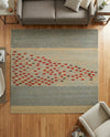 Zagros Oasis Collection Area Rug -  Kermanshah Square Blue  lifestyle 67