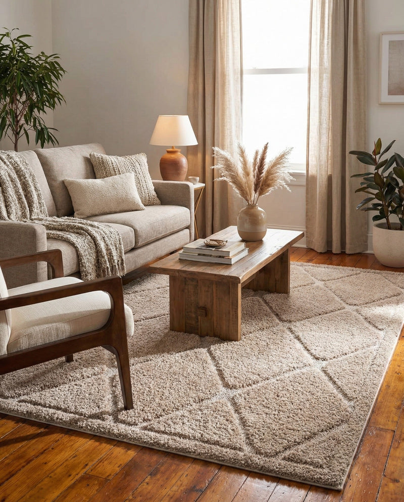 Trellis Haven Collection Area Rug - Havenwood Rectangle Beige  lifestyle 17