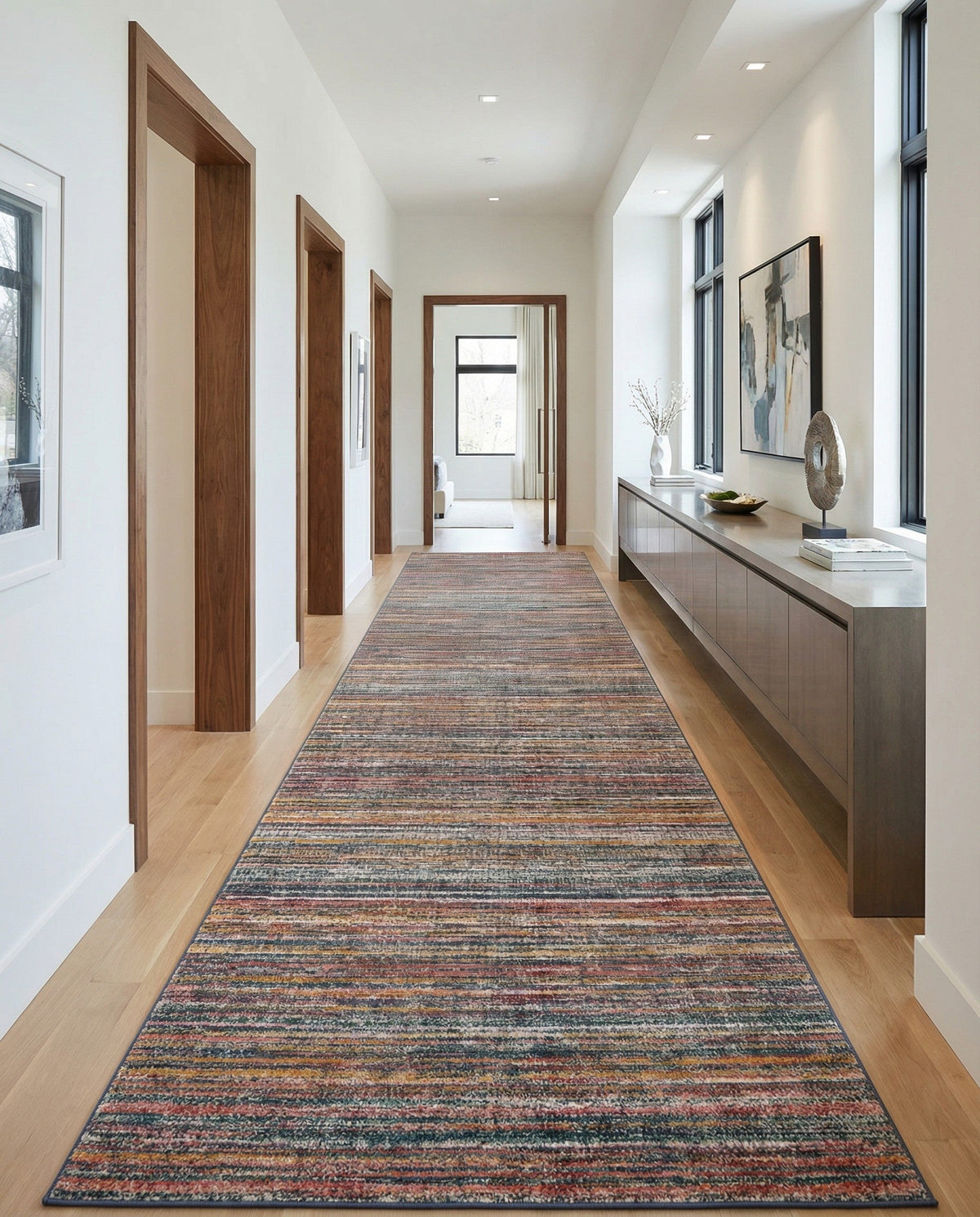 Jewel Oasis Collection Area Rug - Sapphire (Multi) Runner Multi  lifestyle 143