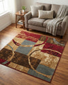 Bistro Lounge Collection Area Rug -  Ristretto Square Multi  lifestyle 60