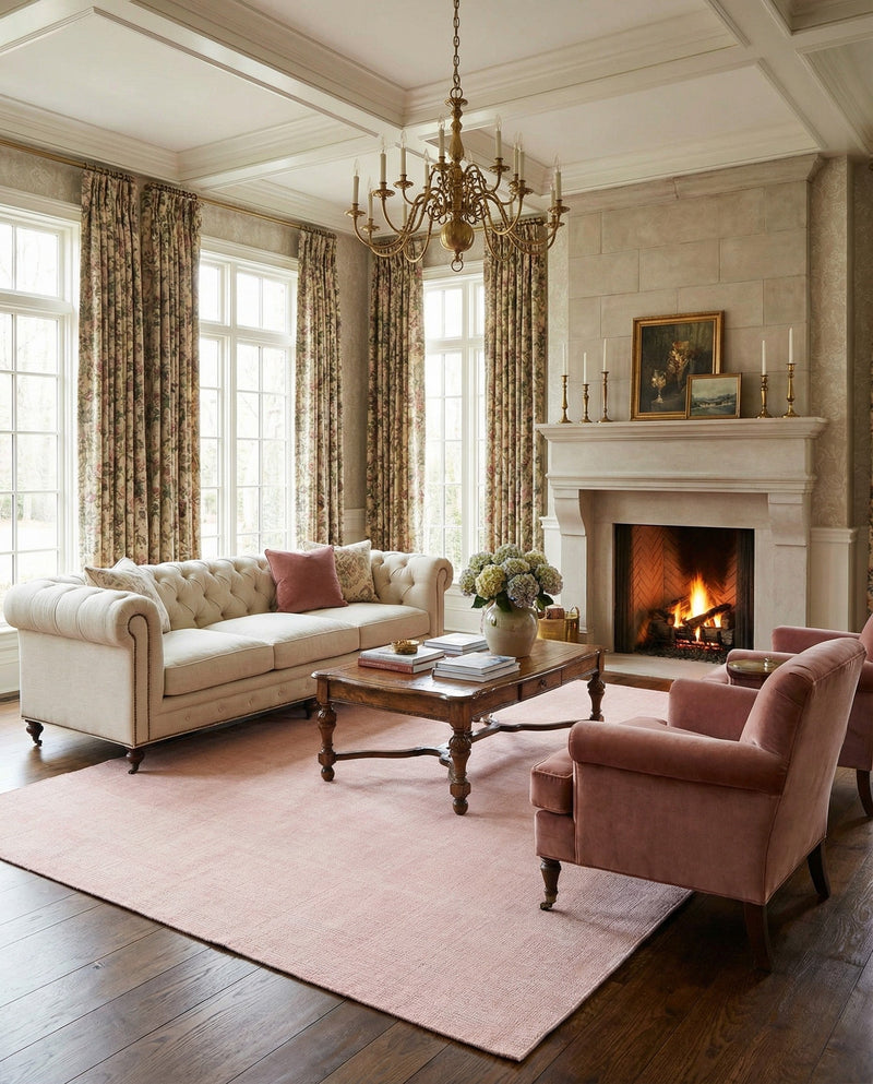 Berkshire Estate Collection Area Rug - Windsor (English Rose) Rectangle English Rose  lifestyle 15