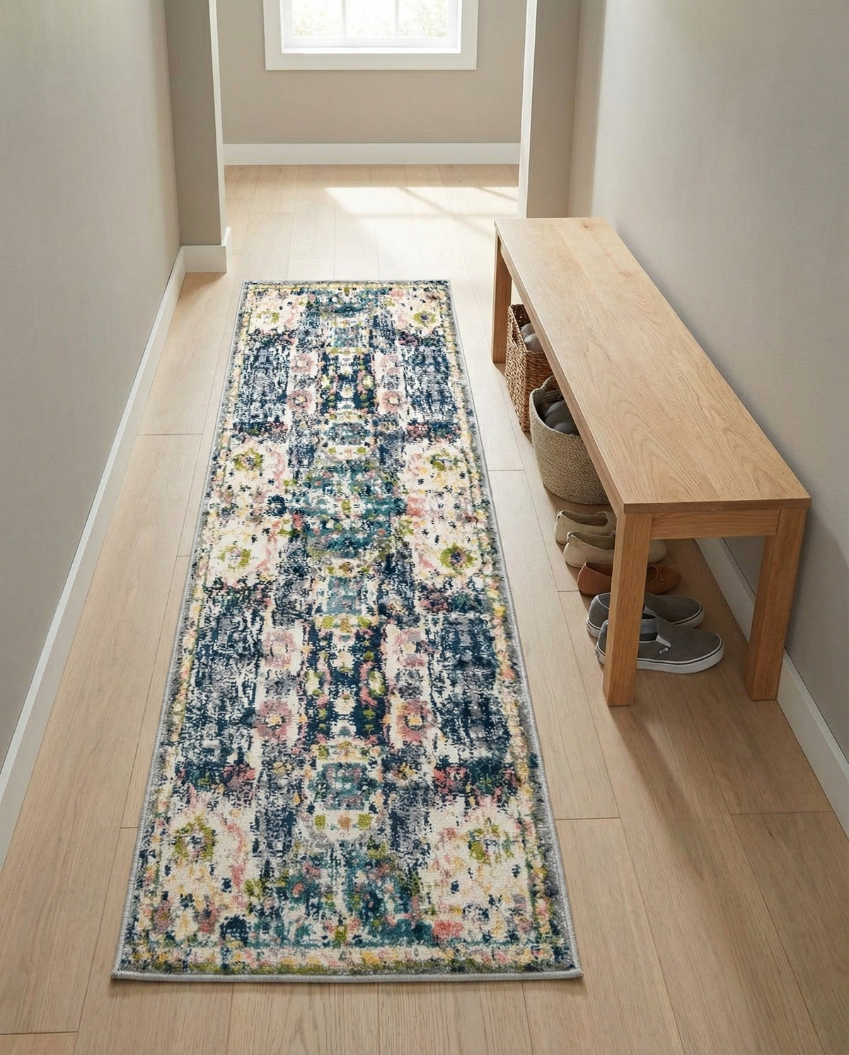 Savannah Elegance Collection Area Rug -  Azalea Runner Ivory  lifestyle 117