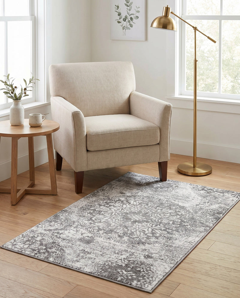 Riviera Elegance Collection Area Rug -  Monaco (Gray) Rectangle Gray  lifestyle 20
