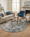 Georgetown Rugs Collection Area Rug - Dupont (Gray) Oval Gray  lifestyle 46
