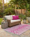 Savannah Escape Collection Area Rug - Serengeti Rectangle Pink Gray  lifestyle 62
