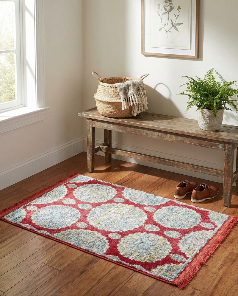 Arcadia Rugs Collection Area Rug -  Atlantis (Red) Rectangle Red  lifestyle 19