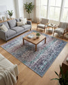 Baroque Era Collection Area Rug - Versailles (Blue Green) Square Blue Green  lifestyle 61