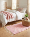 Thar Cotton Collection Area Rug - Jaisalmer (Rose) Rectangle Rose  lifestyle 17