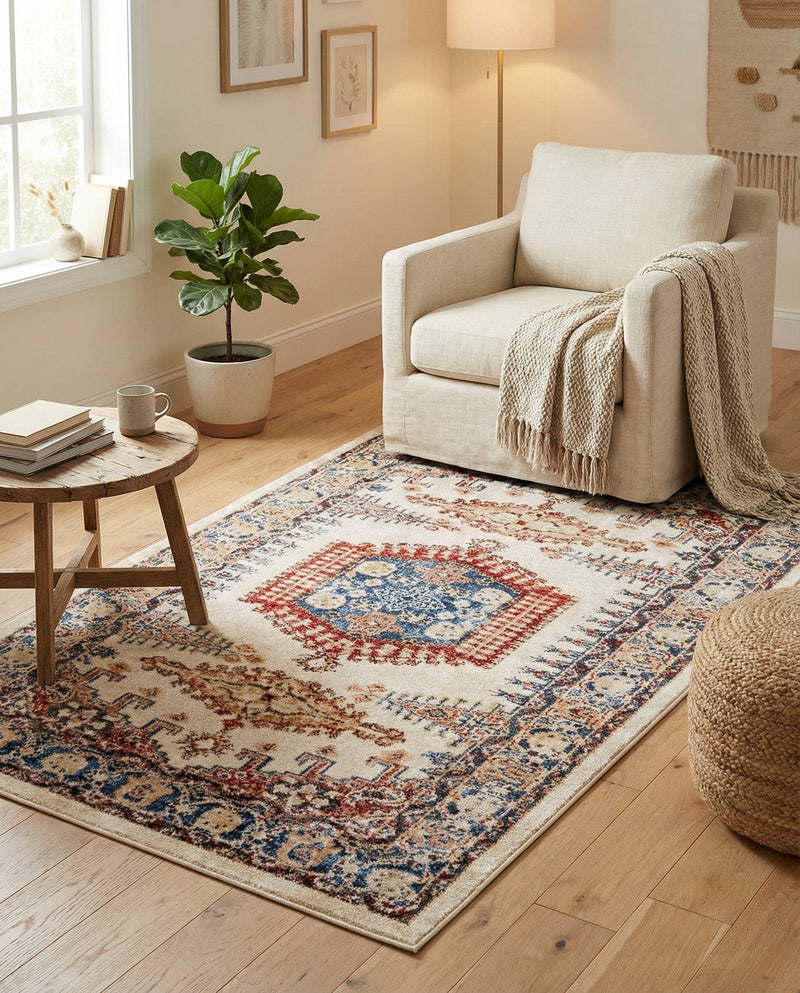 Eden Oasis Collection Area Rug -  Refuge (Cream) Rectangle Cream  lifestyle 18