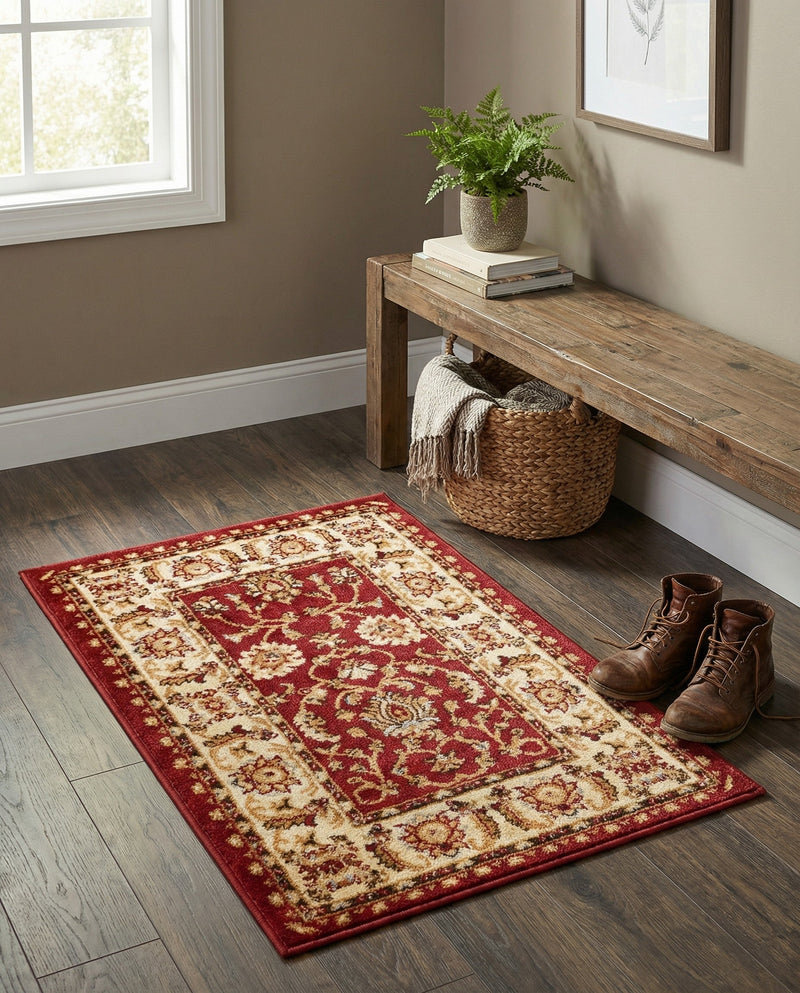 Jaipur Elegance Collection Area Rug -  Nahargarh (Red) Rectangle Red  lifestyle 19