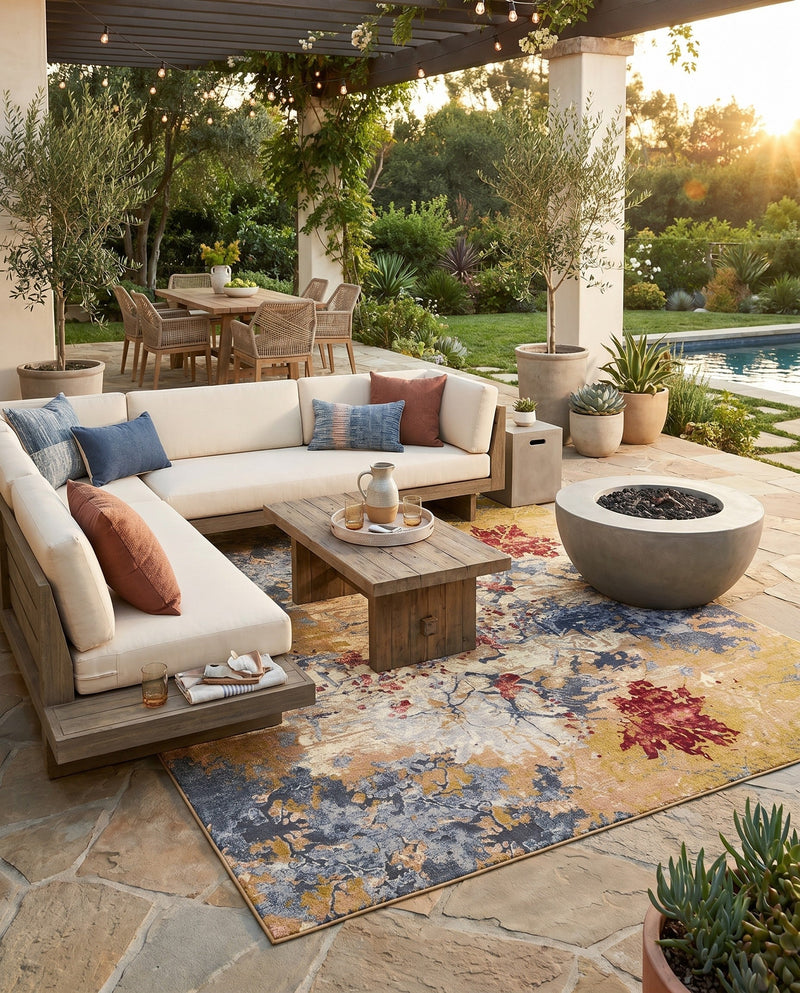 Urban Terrace Collection Area Rug -  Alcove Rectangle Multi  lifestyle 27