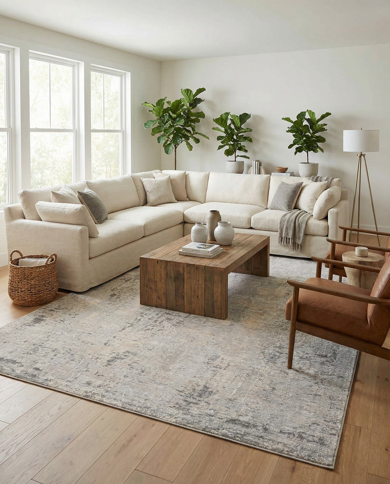 Aegean Elegance Collection Area Rug -  Ithaca Rectangle Gray  lifestyle 27