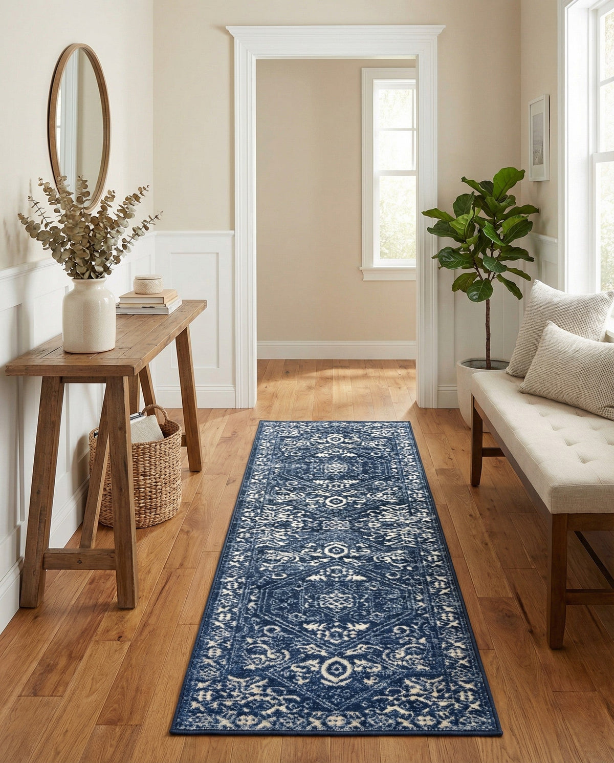 Charleston Elegance Collection Area Rug - Harborview Runner Blue  lifestyle 112