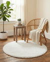 Alpine Plush Collection Area Rug -  Cortina (White) Round White  lifestyle 36