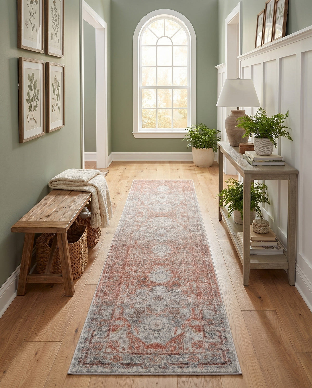 Parisian Elegance Collection Area Rug - Versailles (Rose Pink) Runner Rose Pink  lifestyle 118