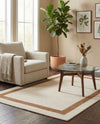 Savannah Borders Wool Collection Area Rug - Chatham Rectangle Ivory  lifestyle 49