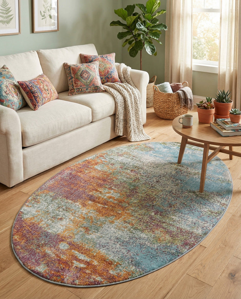 Arcadia Rugs Collection Area Rug -  Avalon Oval Multi  lifestyle 74