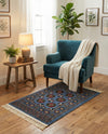 Samarkand Elegance Collection Area Rug -  Margilan (Blue) Rectangle Blue  lifestyle 11