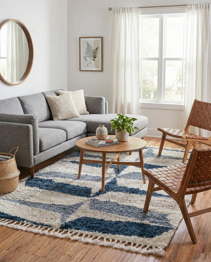 Cozy Cove Shag Collection Area Rug -  Tidewater Rectangle Blue  lifestyle 13