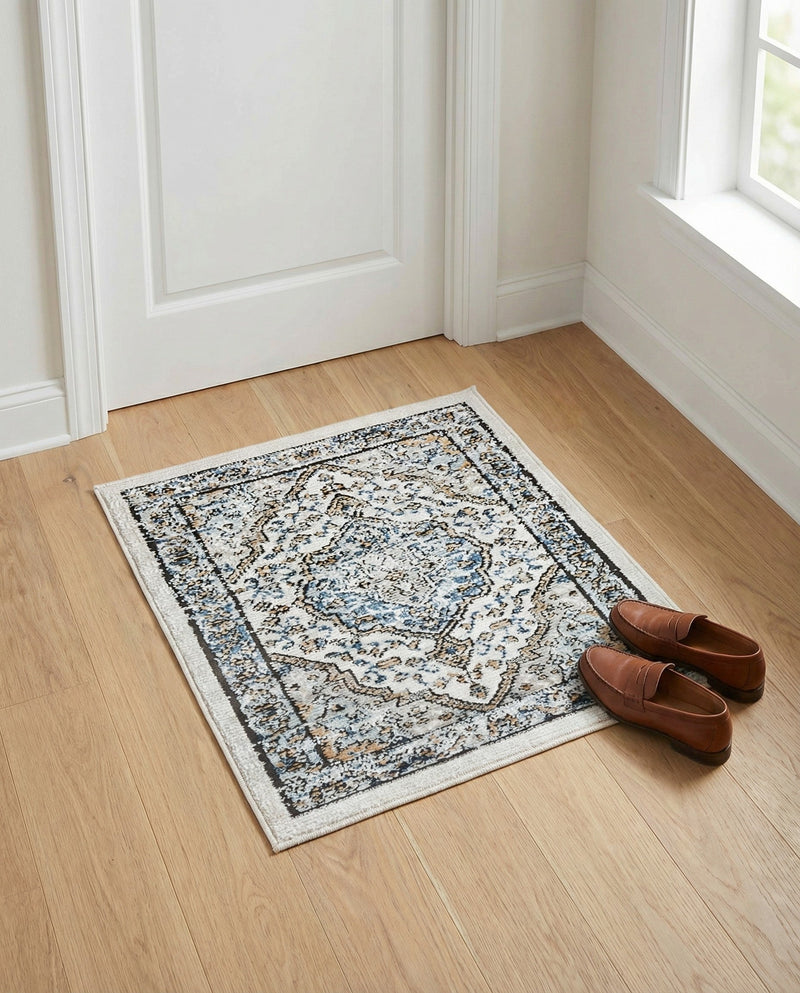 Mykonos Manor Collection Area Rug - Delos Rectangle Blue  lifestyle 26
