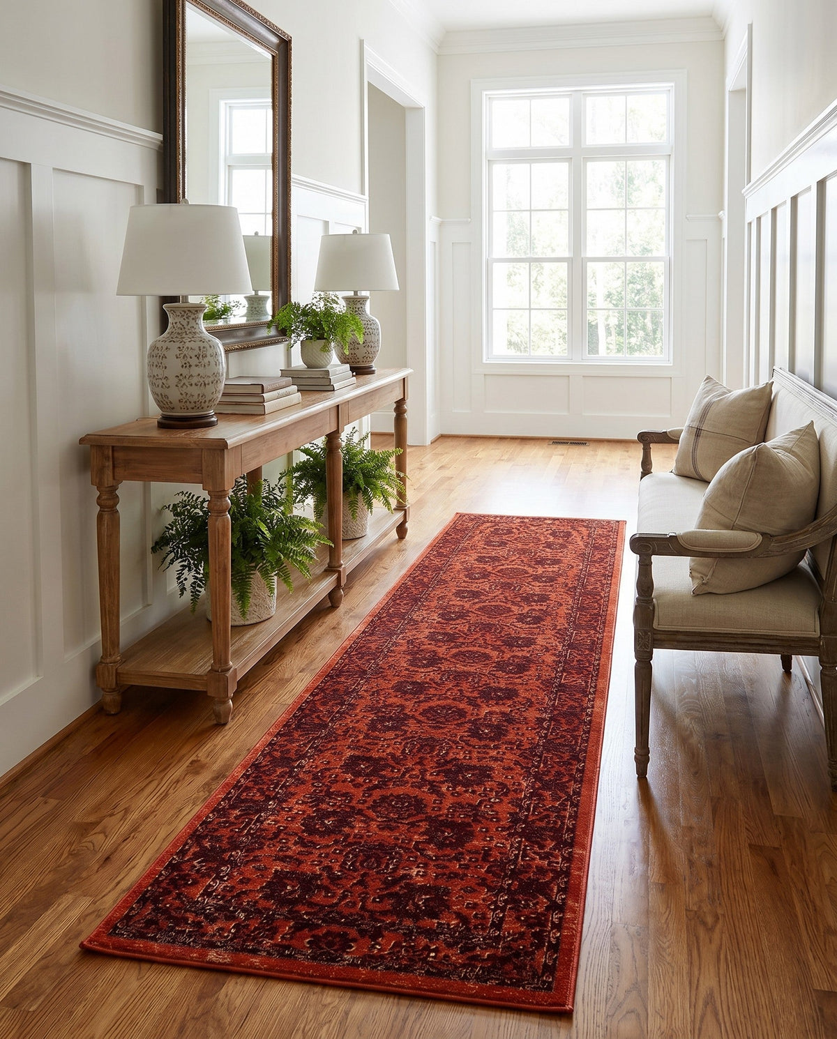Geneva Terrace Collection Area Rug -  Lausanne Runner Orange  lifestyle 197