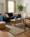 Ottoman Elegance Collection Area Rug -  Pamukkale Rectangle Navy Blue  lifestyle 14