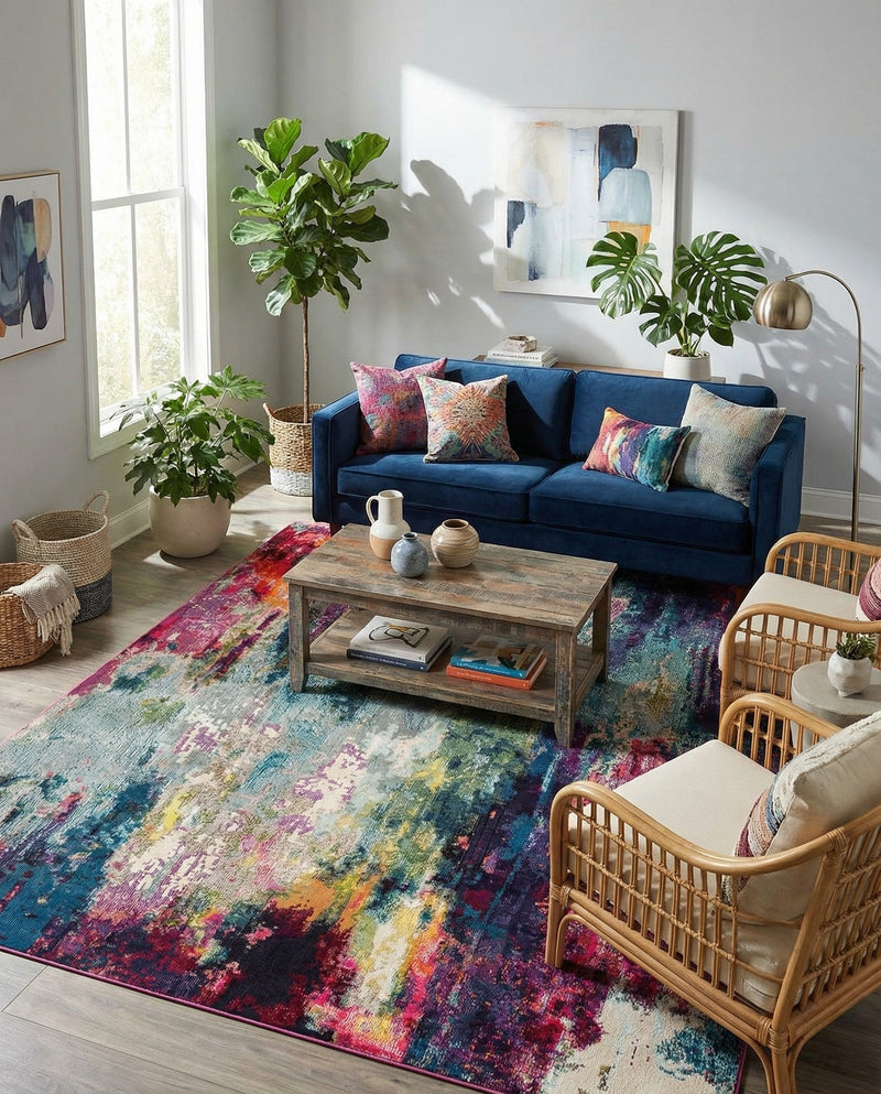 Chromatic Oasis Collection Area Rug -  Oasis Rectangle Multi  lifestyle 11