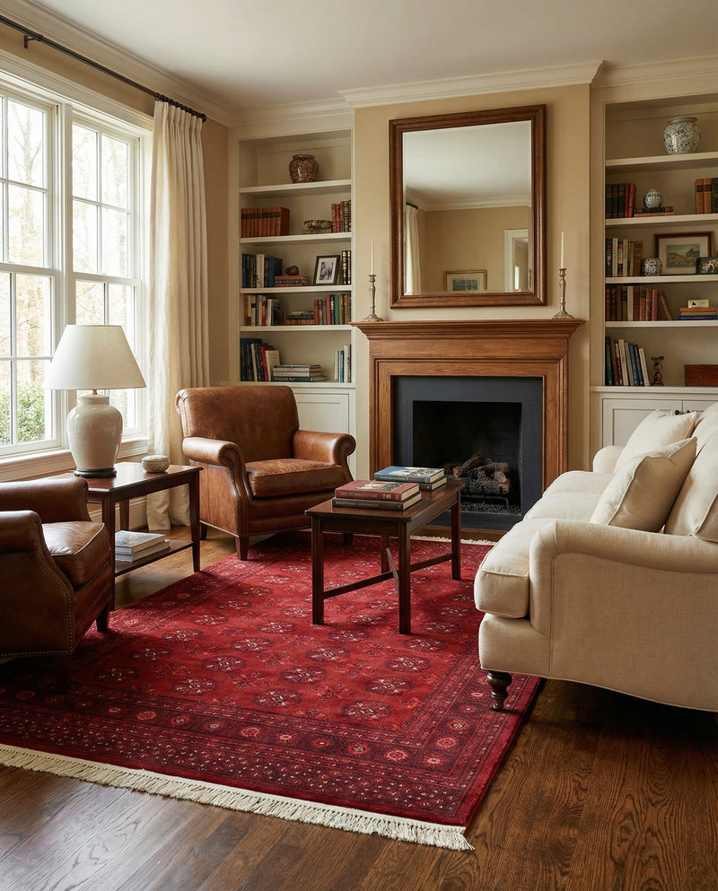 Samarkand Elegance Collection Area Rug -  Konye-Urgench Rectangle Red  lifestyle 12