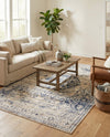 Coastal Manor Collection Area Rug -  Dunes Rectangle Dark Blue  lifestyle 27