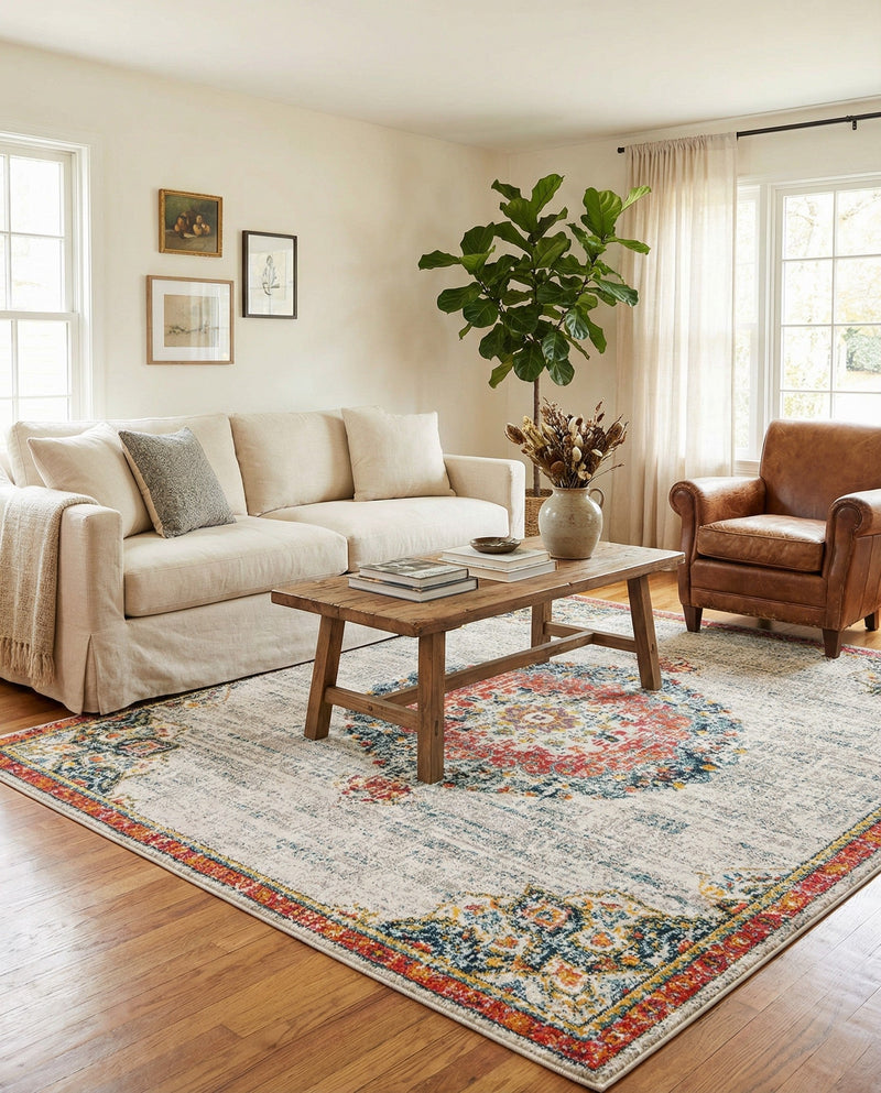 Brighton Terrace Collection Area Rug - Hove (Ivory) Rectangle Ivory  lifestyle 13