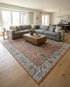 Mykonos Manor Collection Area Rug -  Paros Rectangle Salmon Pink  lifestyle 21
